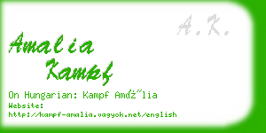 amalia kampf business card